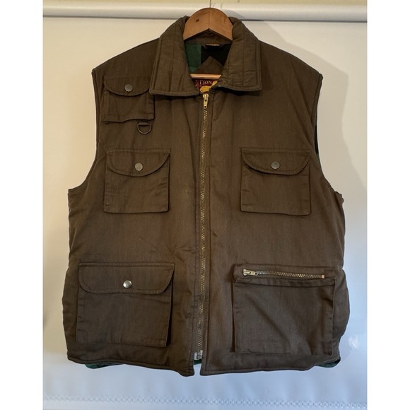 Branded Lion Other - VTG Branded Lion Outdoor Gilet Mens Large Padded Vest Brown Utility Chore